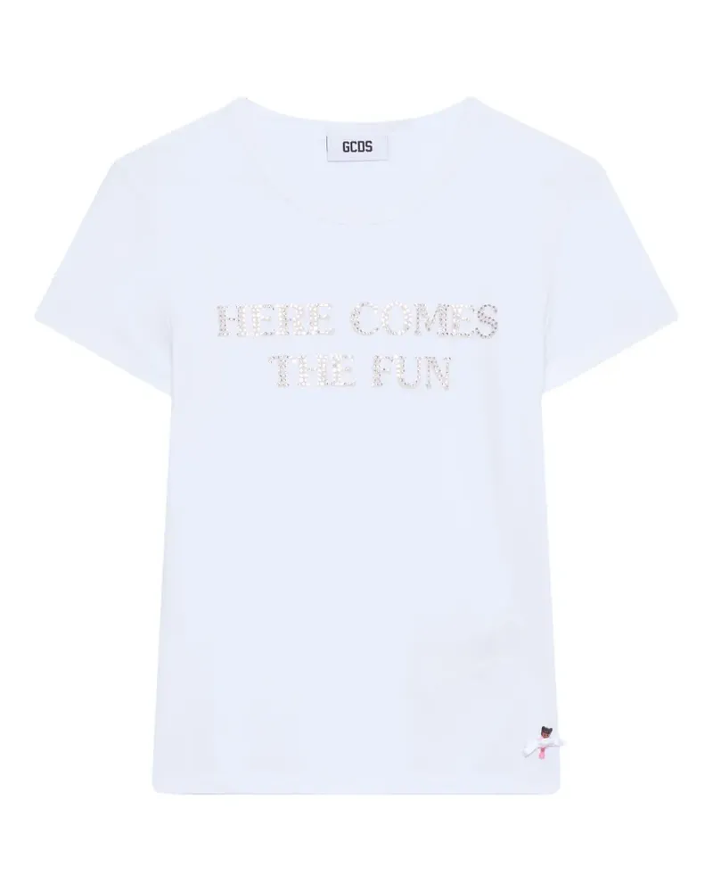 GCDS Polly Pocket Bling T-Shirt - Weiß Weiß