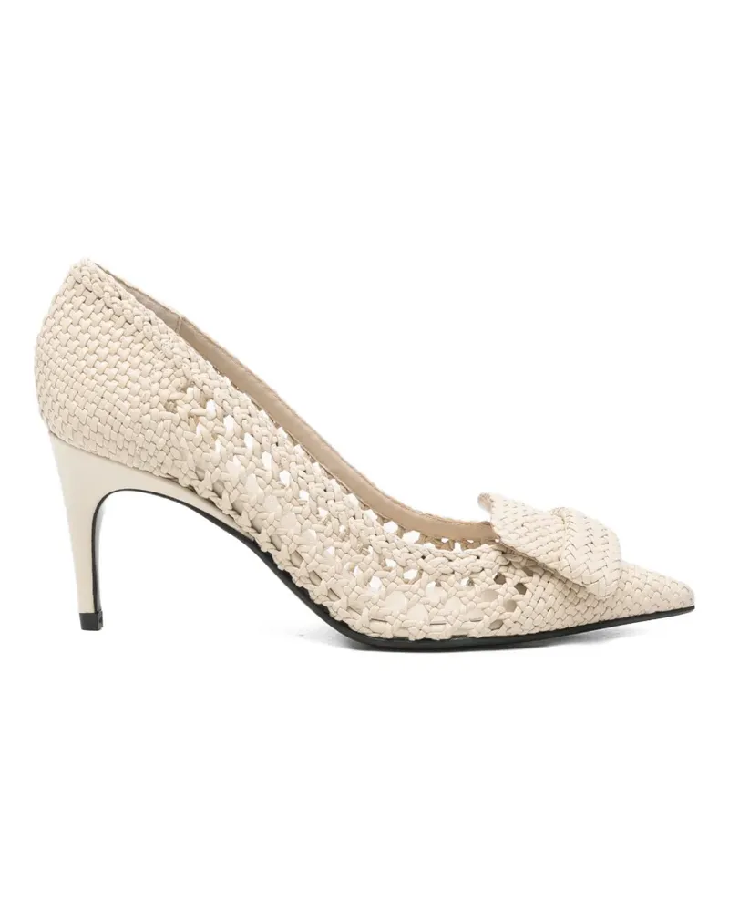 Sergio Rossi SR1 Braid woven pumps - Nude Nude