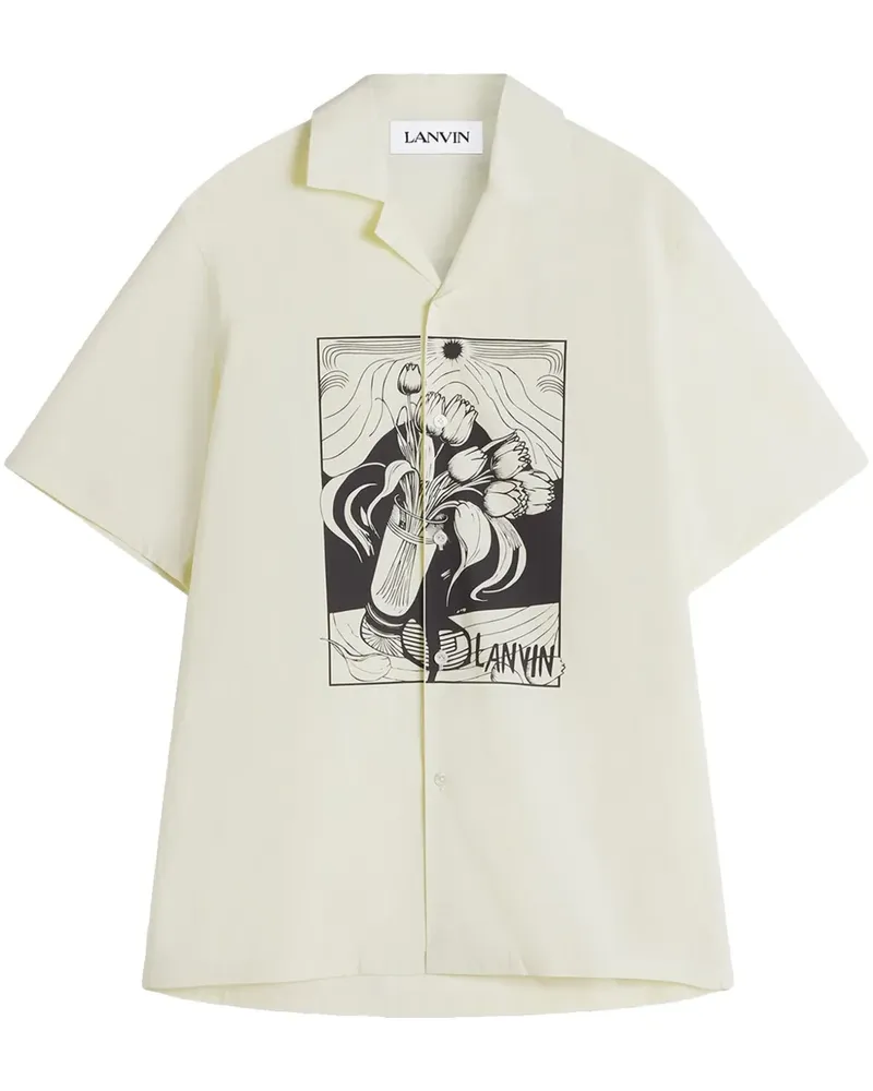 Lanvin Hemd mit grafischem Print - Weiß Weiß