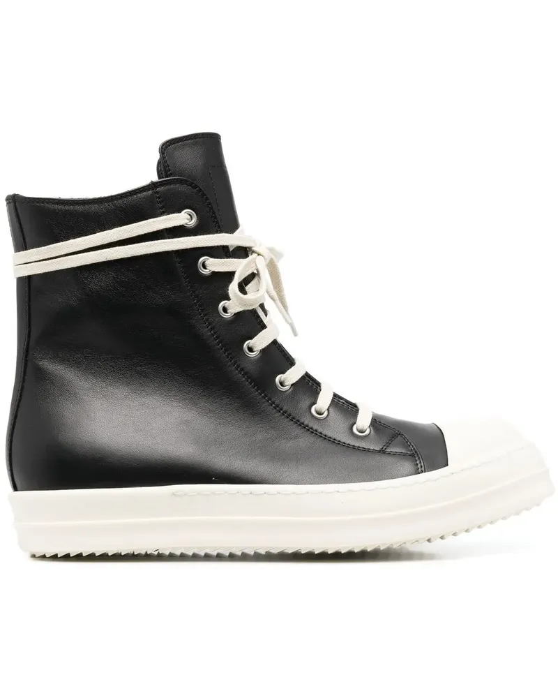 Rick Owens High-Top-Sneakers mit Schnürung - Schwarz Schwarz