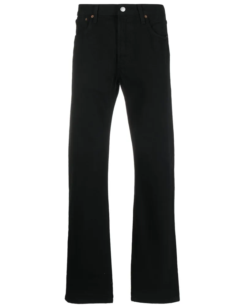 Levi's Halbhohe Straight-Leg-Jeans Schwarz