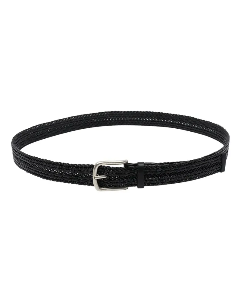 Orciani Plug braided leather belt - Schwarz Schwarz