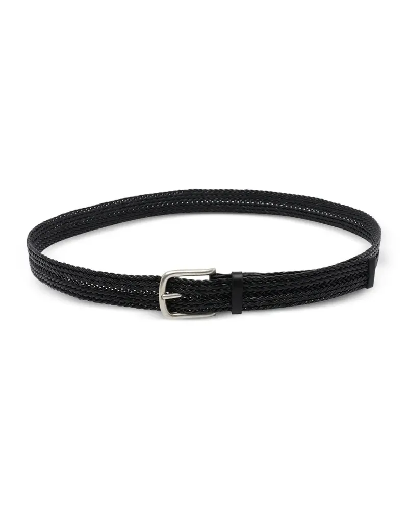 Orciani Plug braided leather belt - Schwarz Schwarz