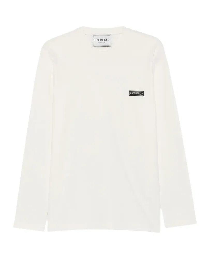 Iceberg Langarmshirt mit Logo-Patch - Nude Nude
