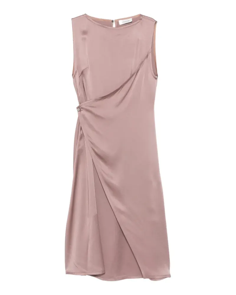 Lanvin sleeveless wrap-effect midi dress - Rosa Rosa