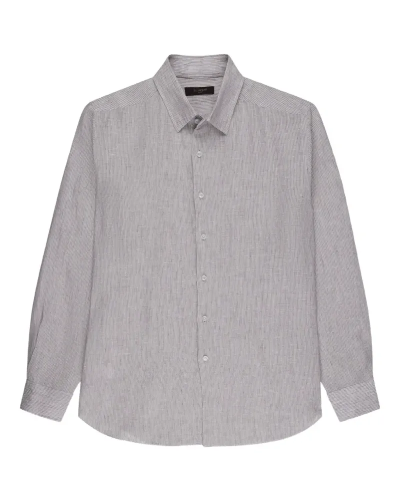 Glanshirt Hemd aus Leinen - Braun Braun