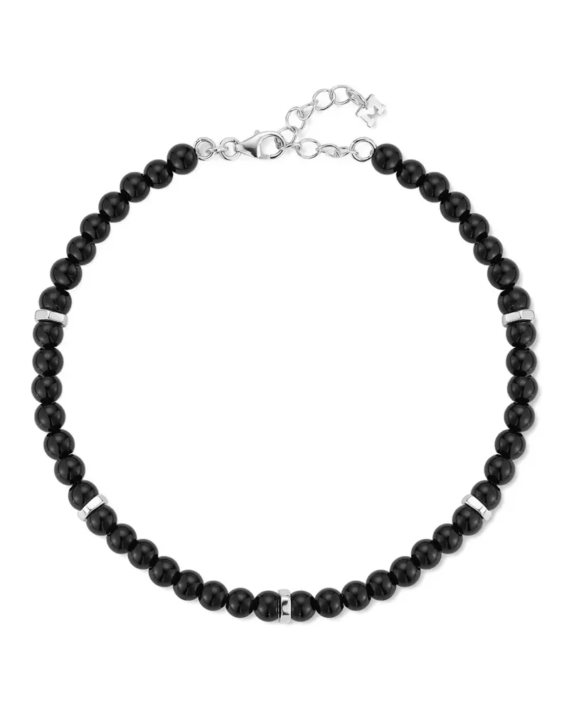 MATEO Hex Nut Armband mit Onyx - Schwarz Schwarz