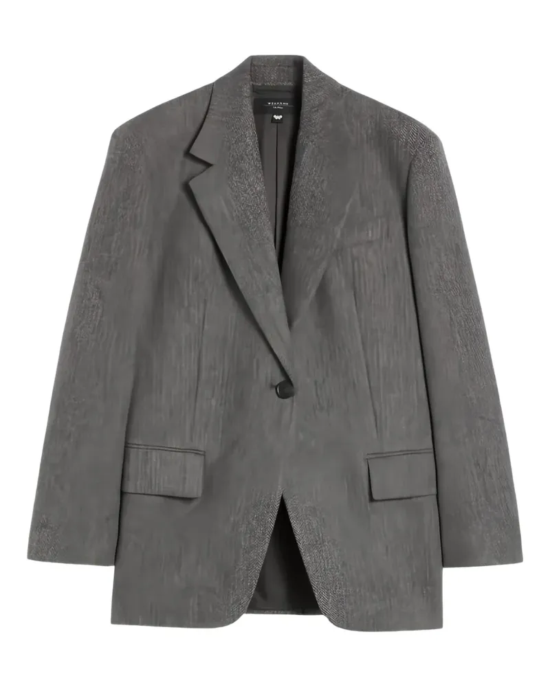 Max Mara Sakko mit Fischgrätenmuster - Grau Grau