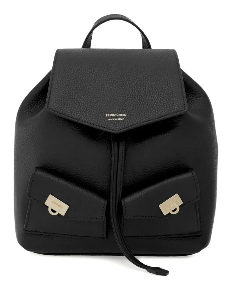 Ferragamo Mini Hug Rucksack - Schwarz Schwarz