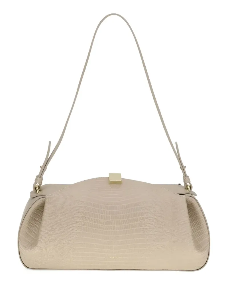 YUZEFI Oyster Clutch mit Prägung - Nude Nude