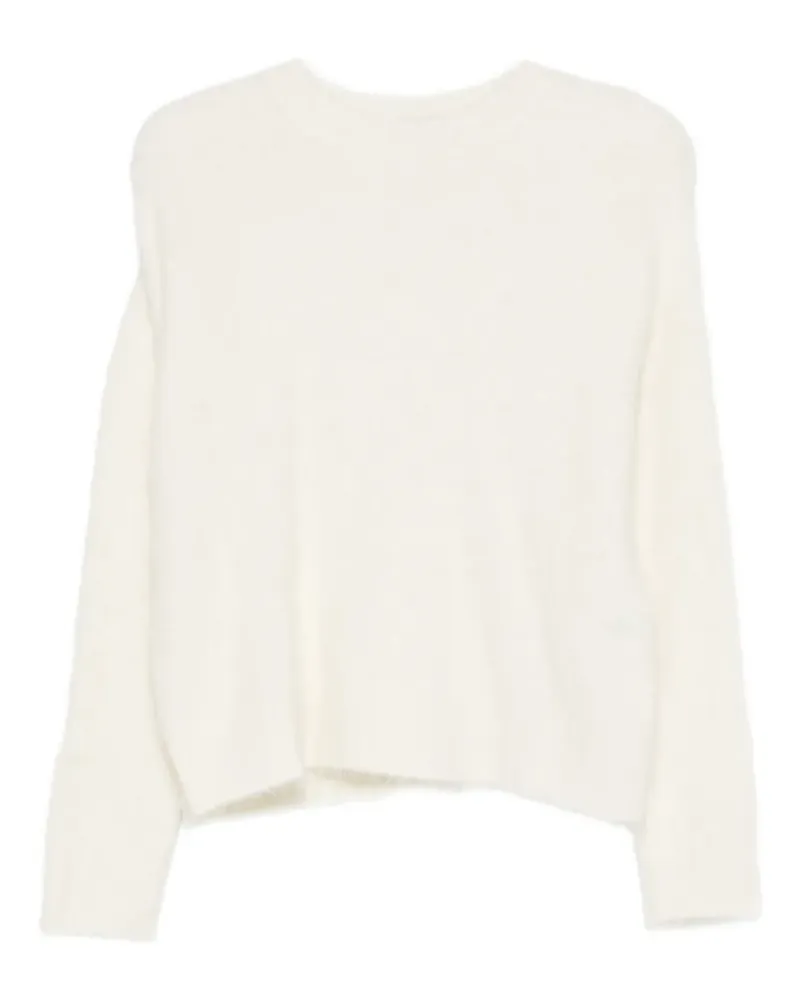 Amish Pullover mit Rundhalsausschnitt - Weiß Weiß