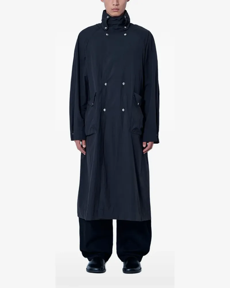 Entire Studios Jack hooded double-breasted coat - Schwarz Schwarz