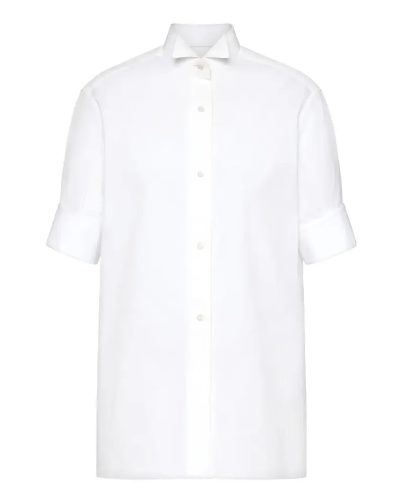 Maison Margiela wing-collar short-sleeve shirt - Weiß Weiß