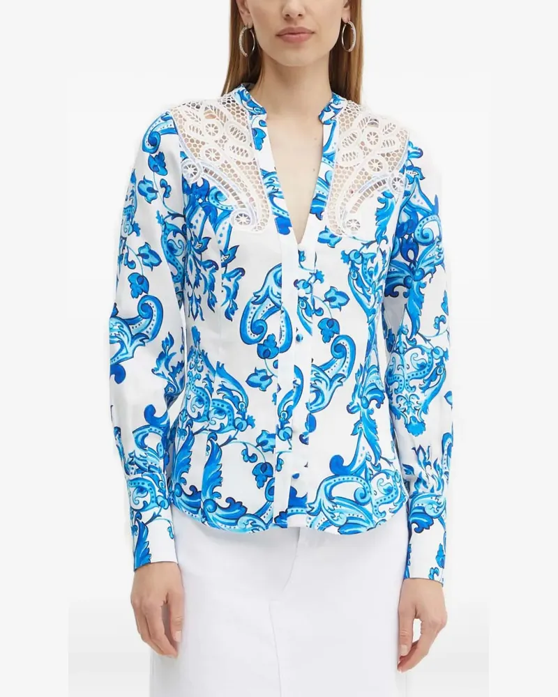 MARCIANO Los Angeles lace printed blouse - Weiß Weiß