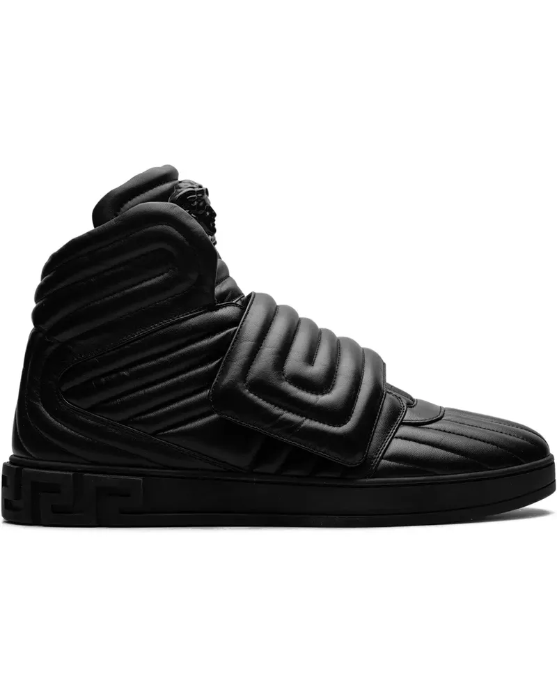 Versace Gesteppte Medusa Sneakers - Schwarz Schwarz