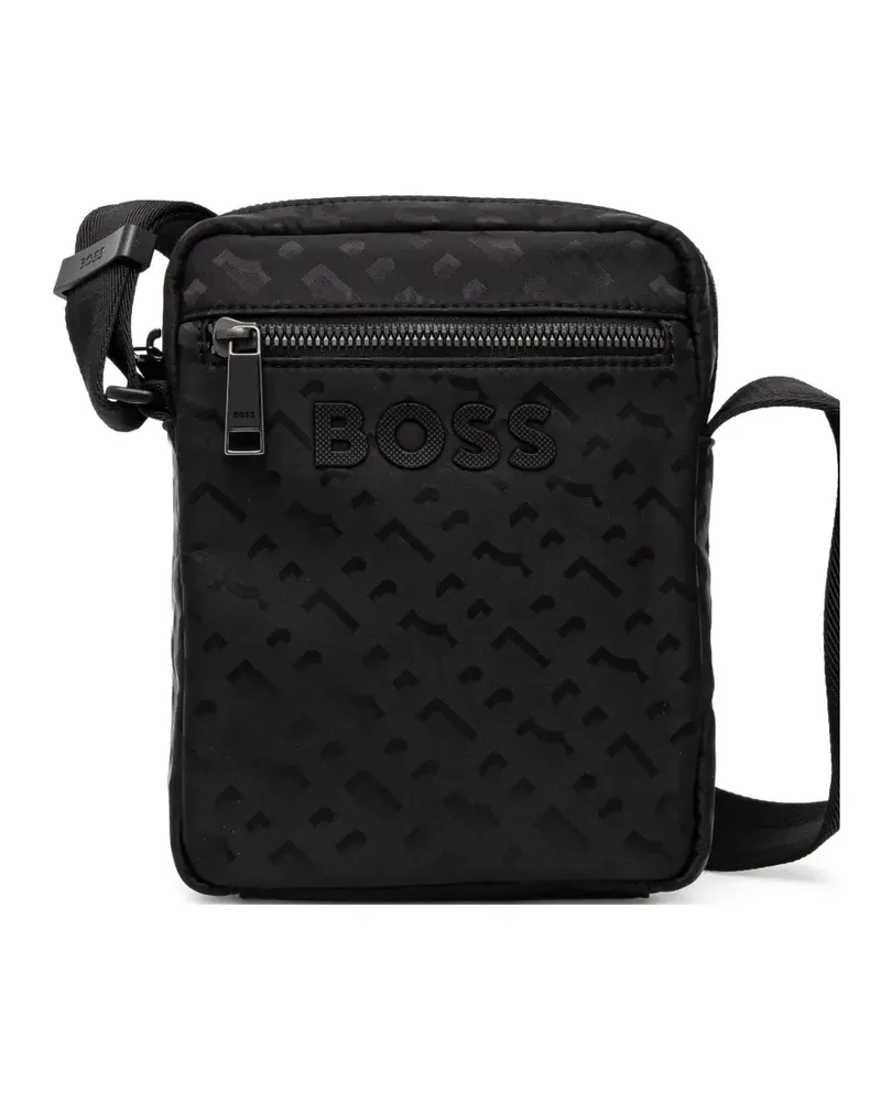 HUGO BOSS Kuriertasche mit Logo-Prägung - Schwarz Schwarz