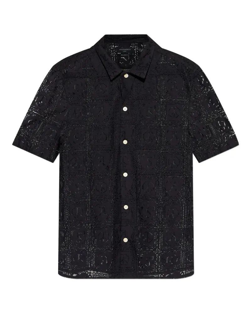 AllSaints Netley Hemd - Schwarz Schwarz