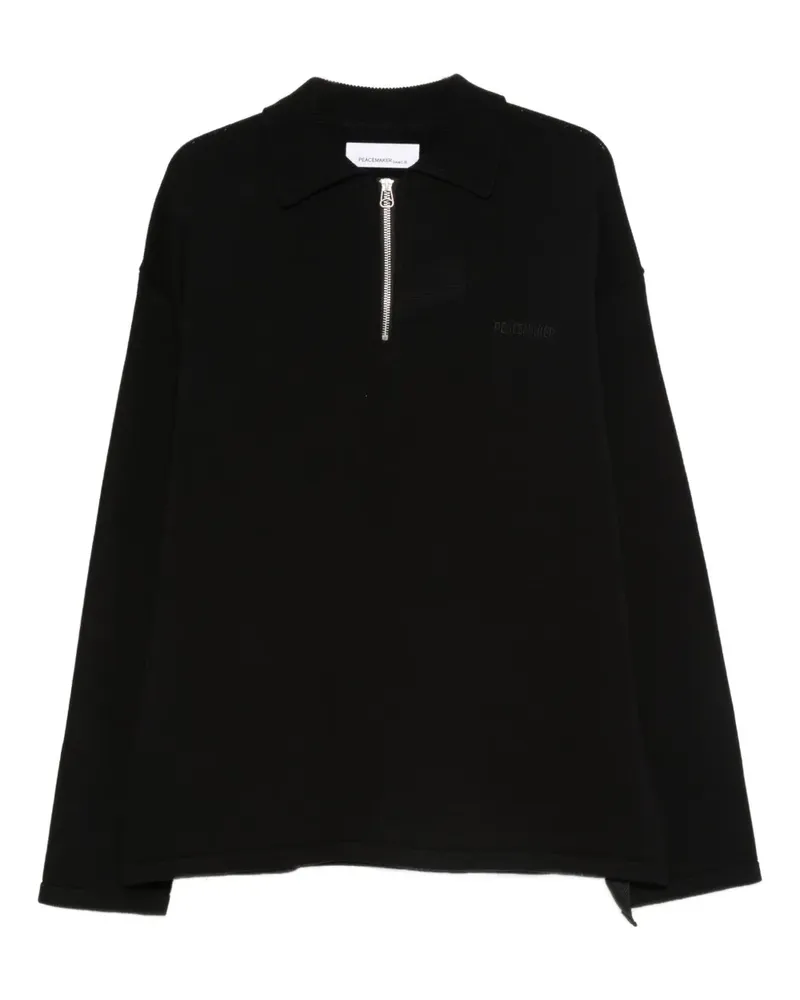 OAMC zip peacemaker polo shirt - Schwarz Schwarz