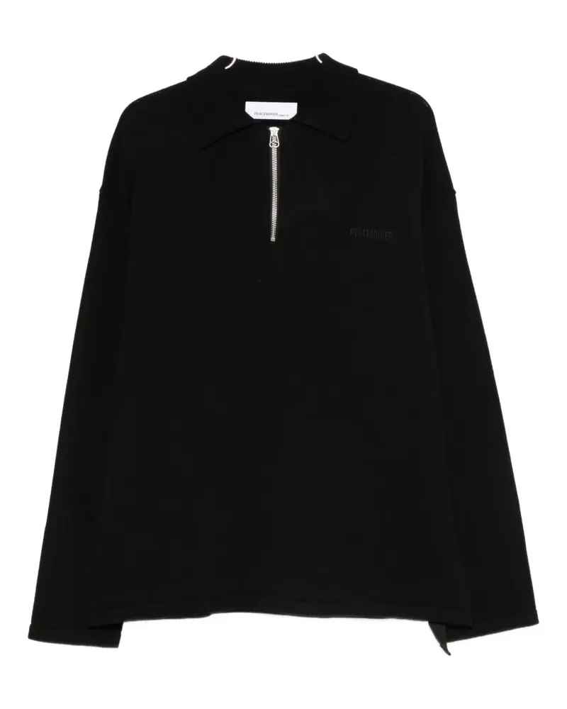 OAMC zip peacemaker polo shirt - Schwarz Schwarz