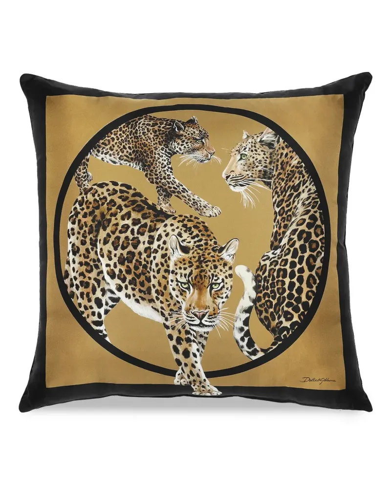 Dolce & Gabbana Kissen mit Leoparden-Print - Nude Nude