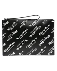 Kenzo Clutch mit gram-Print Schwarz