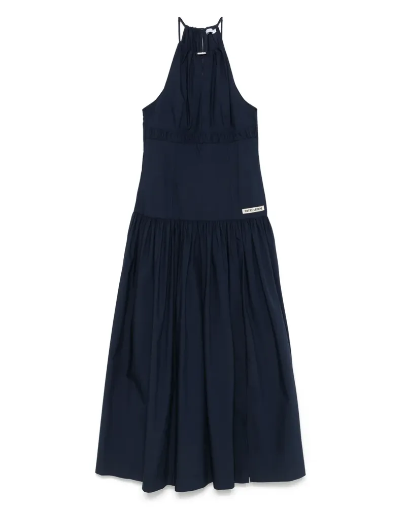 Patrizia Pepe Maxikleid aus Popeline - Blau Blau