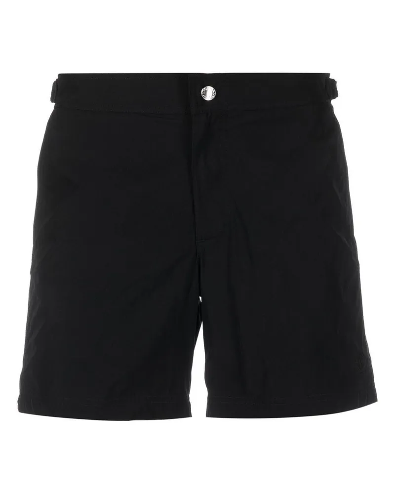 Alexander McQueen Badeshorts mit Schnallendetail Schwarz