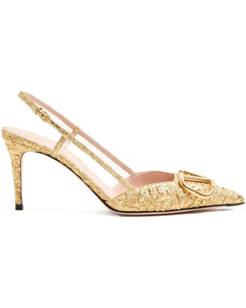 Valentino Garavani VLogo Pumps 80mm - Gold Gold