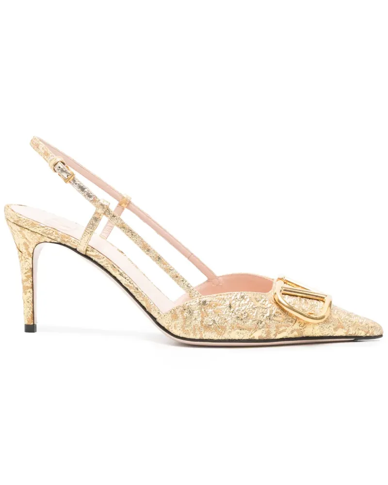 Valentino Garavani VLogo Pumps 80mm - Gold Gold