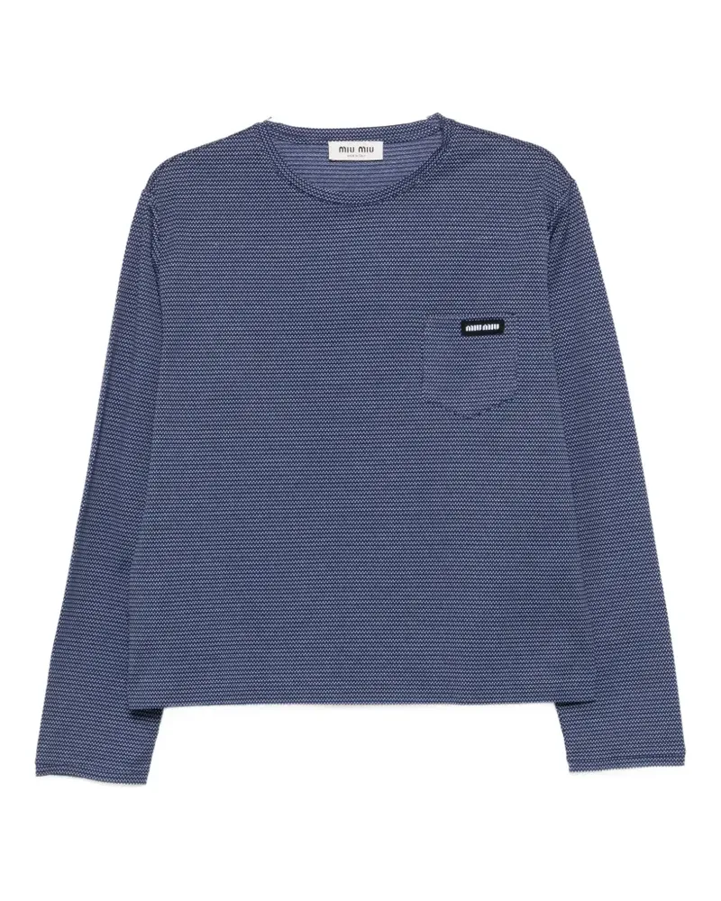 Miu Miu chest-pocket sweatshirt - Blau Blau