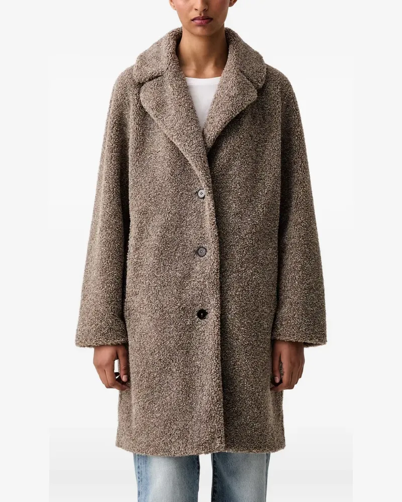 Marc O'Polo bouclé notch-lapel coat - Nude Nude