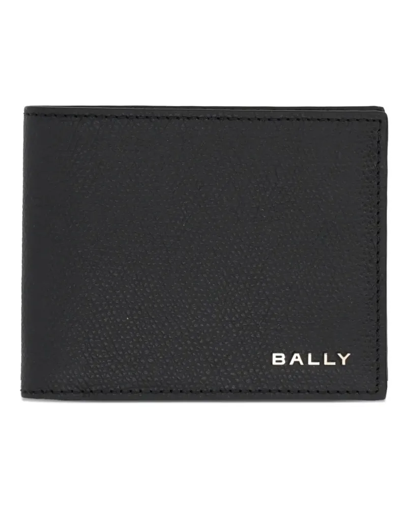 Bally logo-plaque grained leather wallet - Schwarz Schwarz