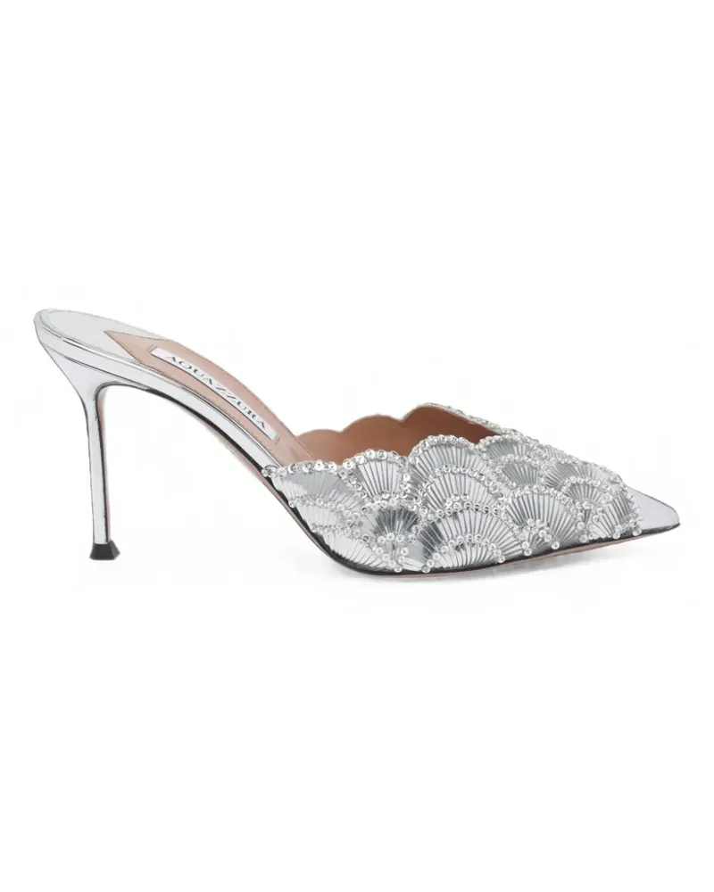 Aquazzura Ce Soir Mules 85cm - Silber Silber