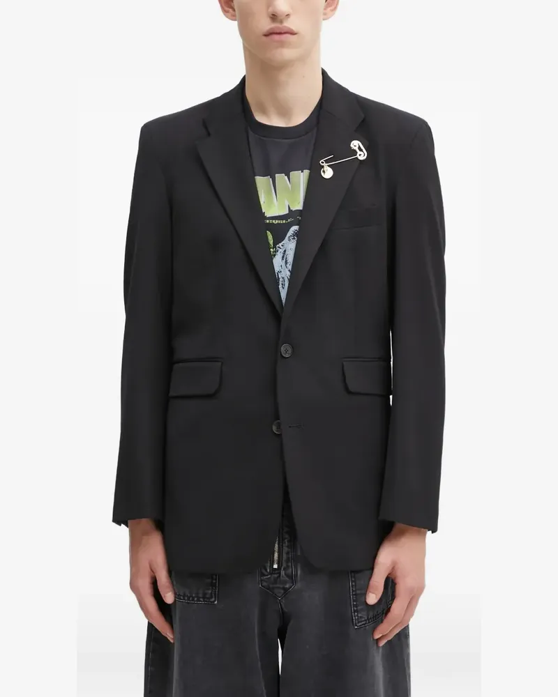 Aries pin-detail blazer - Schwarz Schwarz