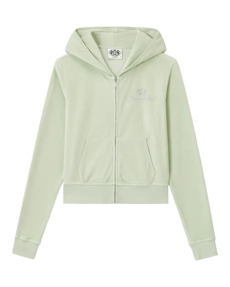 SPORTY & RICH Juicy Hoodie mit Kristallen - Grün Grün
