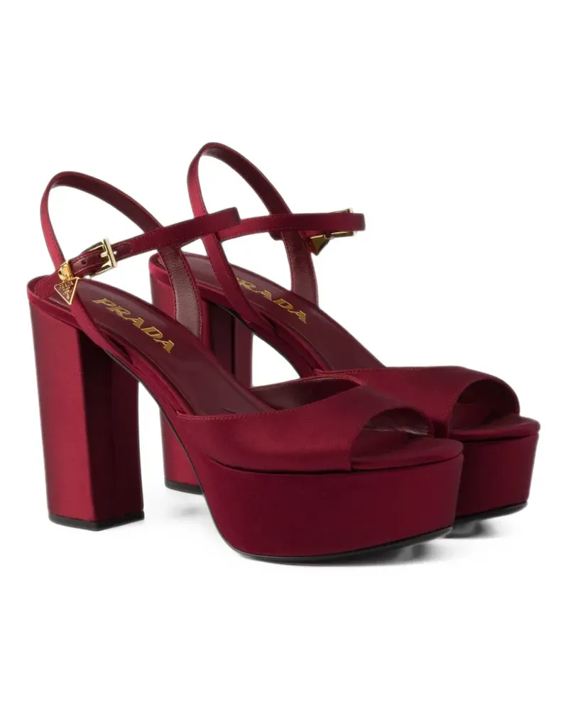 Prada satin platform sandals - Rot Rot
