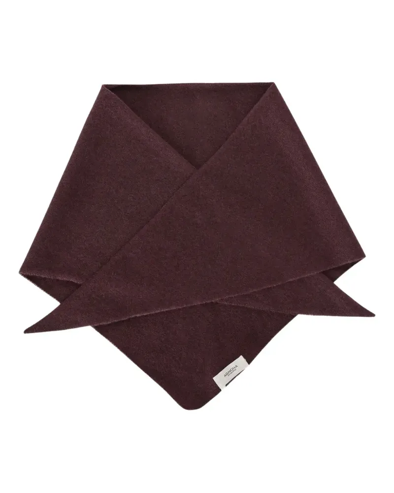 AGNONA triangular pointed-edge scarf - Violett Violett