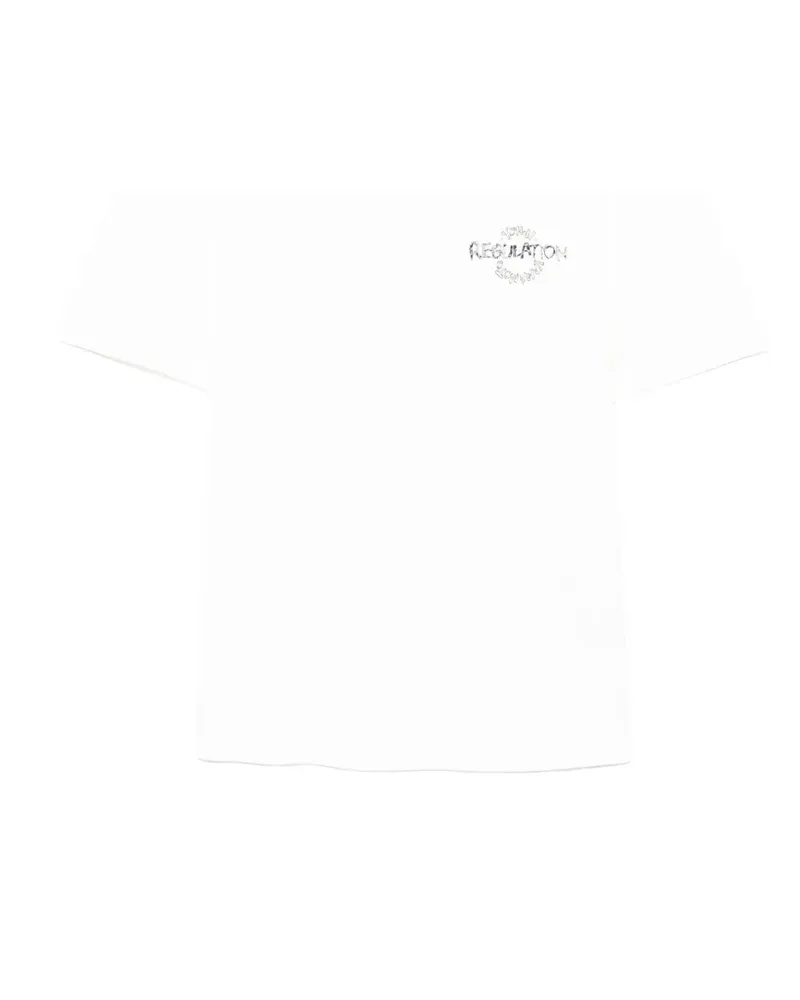 Yohji Yamamoto T-Shirt mit Logo-Print - Weiß Weiß