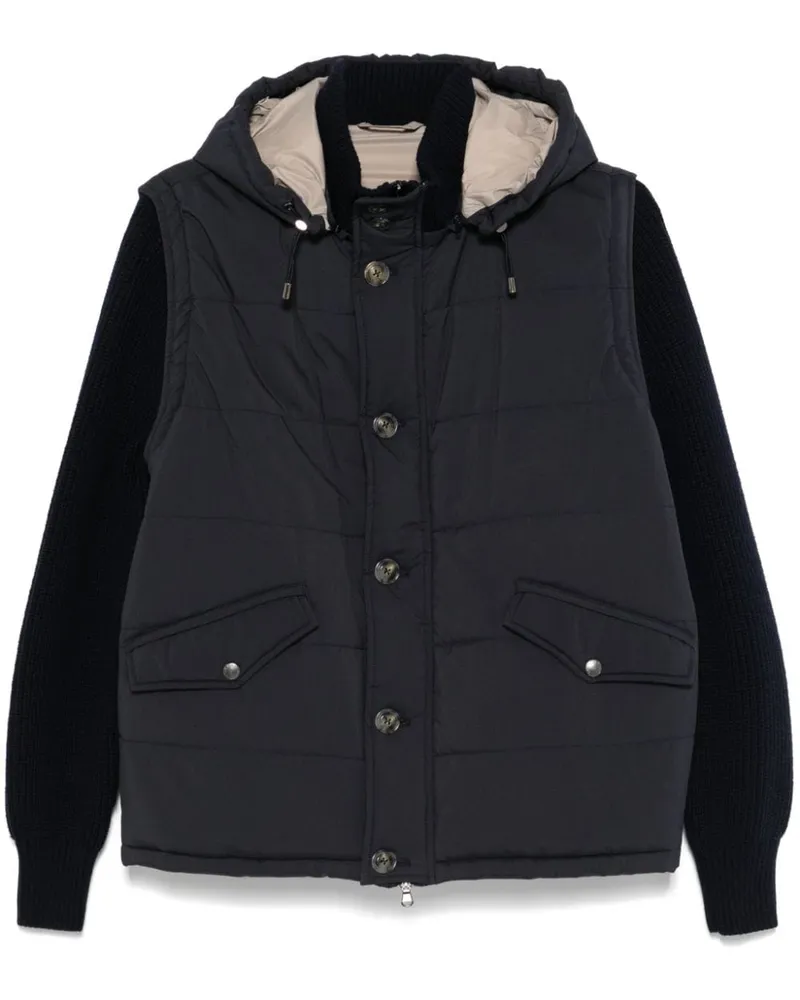 BARBA Jacke mit abnehmbaren Ärmeln - Blau Blau