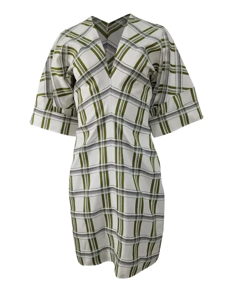 Victoria Beckham V-neck printed mini dress - Weiß Weiß