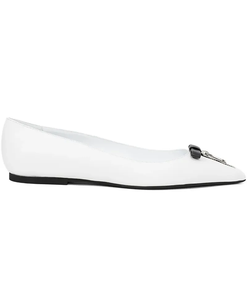N° 21 Ballerinas mit spitzer Kappe - Weiß Weiß