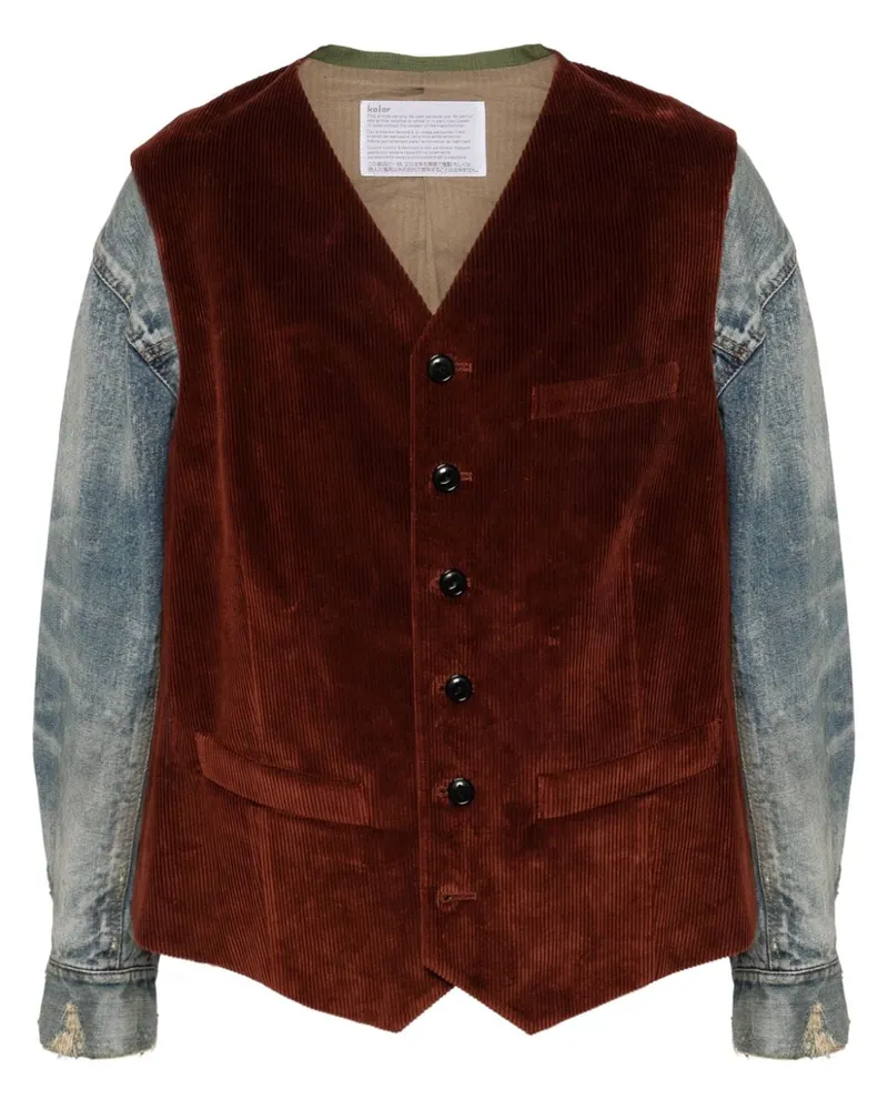 kolor Jacke mit Kontrasteinsätzen - Rot Rot