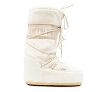 Schneestiefel aus Teddy-Stoff - Nude