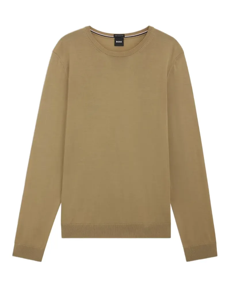 HUGO BOSS Schmaler Pullover aus Merinowolle - Nude Nude