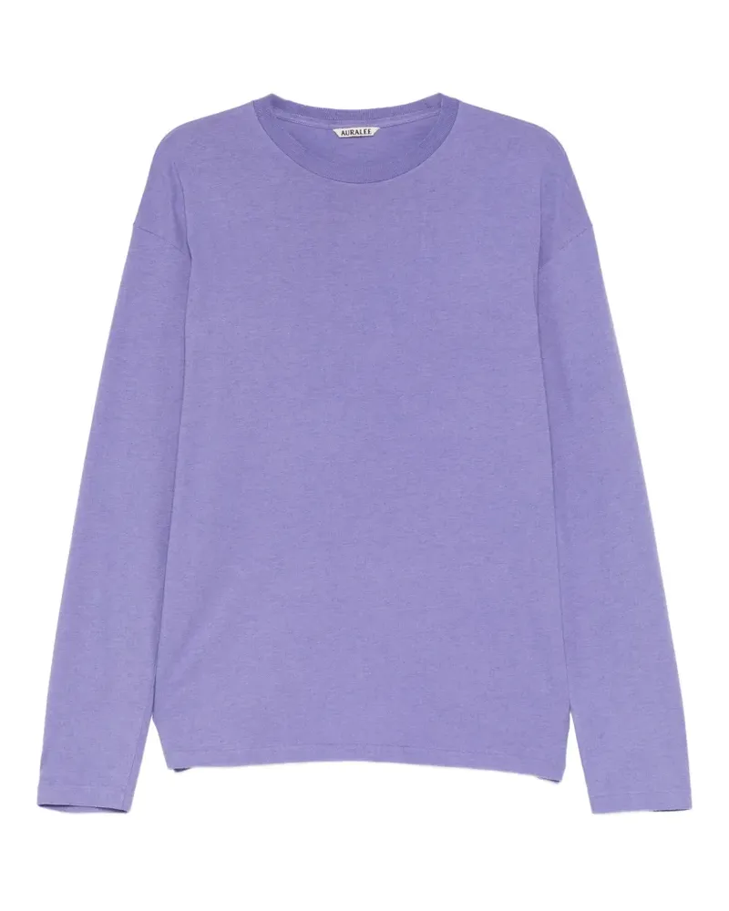AURALEE Gebürstetes Langarmshirt - Violett Violett