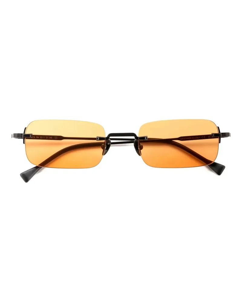 Kyme Silas Sonnenbrille mit eckigem Gestell - Schwarz Schwarz