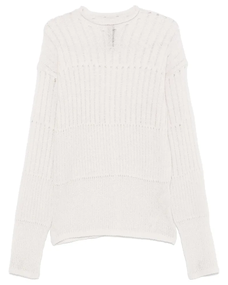 Rick Owens Pullover in Pointelle-Strick - Weiß Weiß