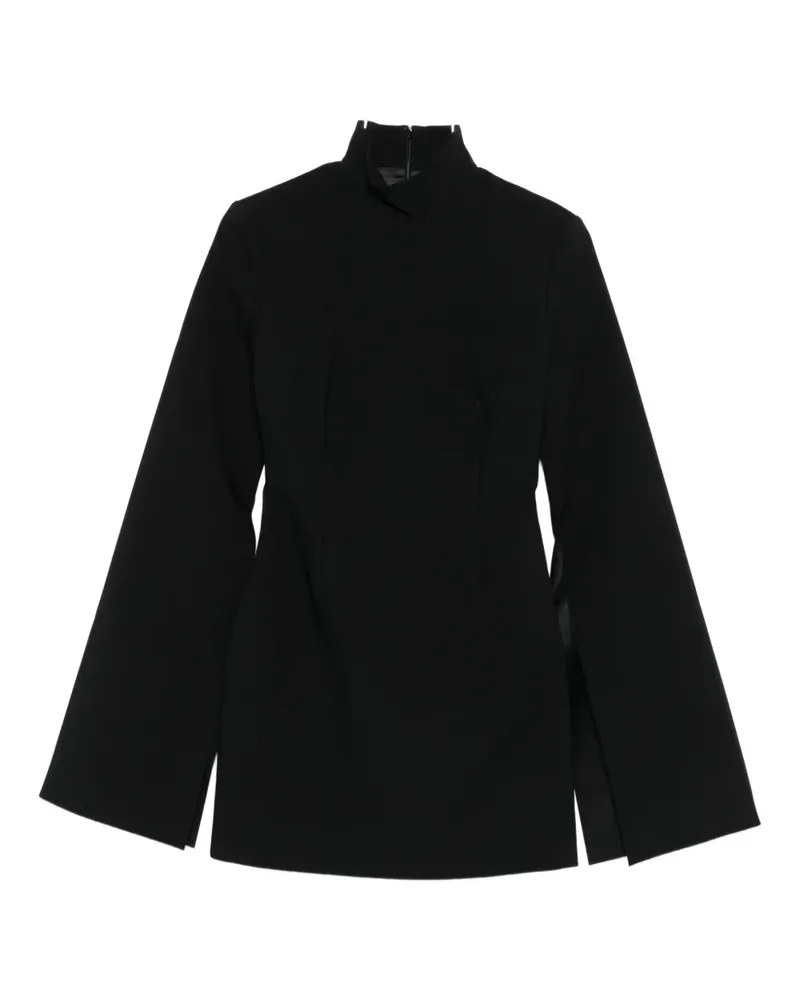 Solace London funnel-neck wide-sleeve mini dress - Schwarz Schwarz
