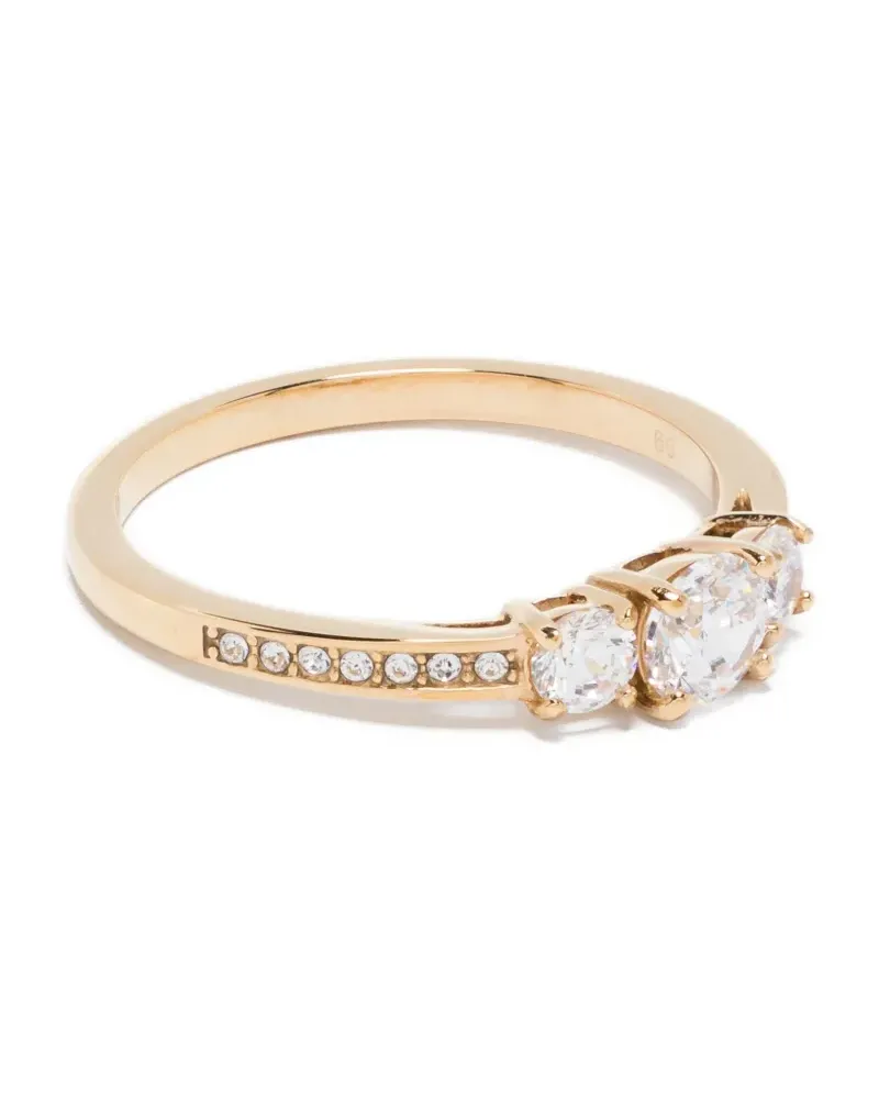 Swarovski Stilla Attract Ring mit Kristall im Rundschliff - Gold Gold