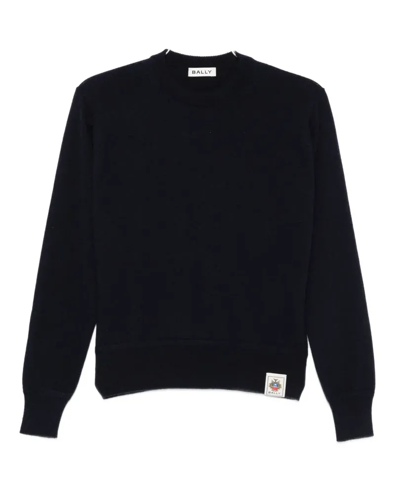 Bally Kaschmirpullover mit Logo-Patch - Blau Blau